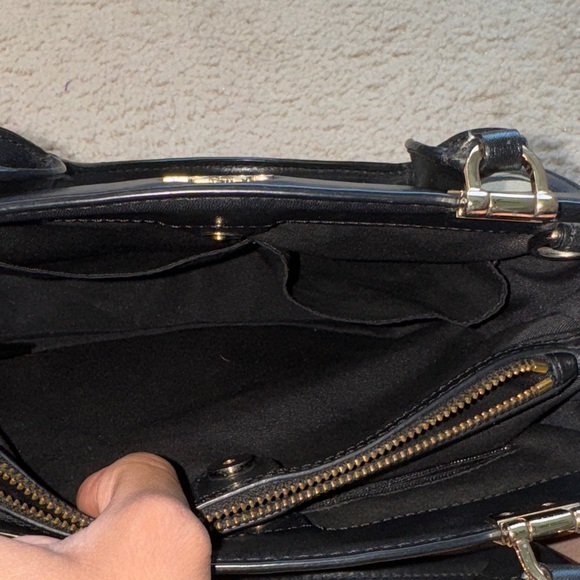 Coach Black and Tan Satchel with Signature Design - Picture 14 of 16